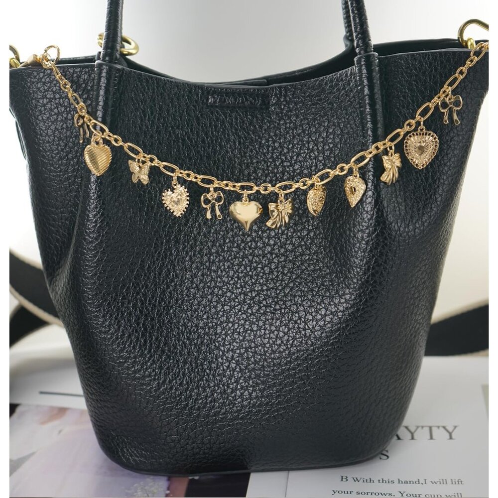 Sophisticated Gold Keychain With Charming Heart A… - image 5